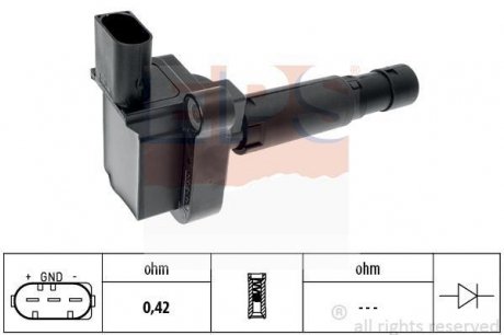 Катушка зажигания DB C160/C180/C200/C230/E200 Kompessor 02- EPS 1.970.420