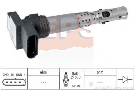 Котушка запалювання Skoda Fabia 1.2 6V/VW Polo 1.2 02- EPS 1.970.431