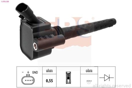 Катушка зажигания Fiat 500X 1.4 14-/Punto 1.4 09-/Jeep Renegade 1.4 14- EPS 1.970.549