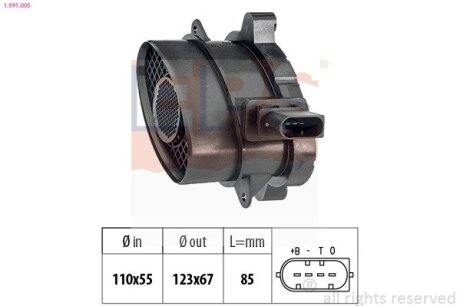 Расходомер воздуха Bmw E46/60/61/65/66 01- EPS 1.991.005