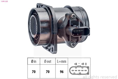 Фото 1 - витратомір повітря EPS 1.991.325 Витратомір повітря EPS 1.991.325 (фото 1)