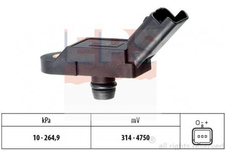 CITROEN Датчик давления во впускном коллекторе C4,C5 III,DS3/4/5,Peugeot 1.6THP 06- EPS 1.993.164