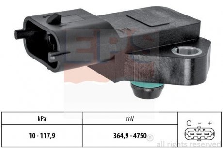 OPEL Датчик давления во впускном коллекторе Agila 1,0-1,2 EPS 1.993.189