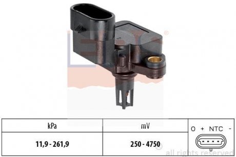 Датчик давления воздуха во впускном коллекторе Opel Insignia 07- EPS 1.993.245