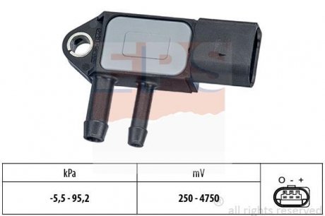 Датчик давления выпускных газов VW Jetta V,Touareg 2.5TDI/Audi Q7 3.0-6.0TDI 09-> EPS 1.993.263