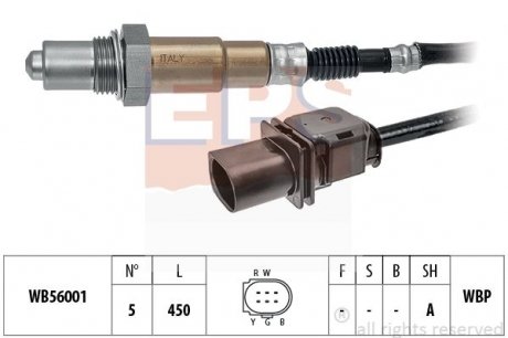 Лямбда-зонд (перед катализатором) Citroen Jumper 2.2HDi 11- /Ford Focus 1.6TDCI 04-/Peugeot Boxer 2.2HDi 11- /Renault Kangoo 1.5dCi 08- EPS 1.998.396