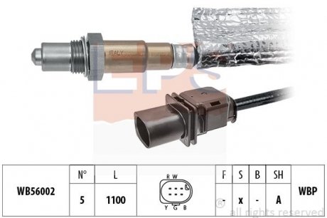 Лямбда-зонд (L 1100MM/перед каталізатором) BMW X5 (E70) 3,0i/3.5i 06-14 EPS 1.998.489