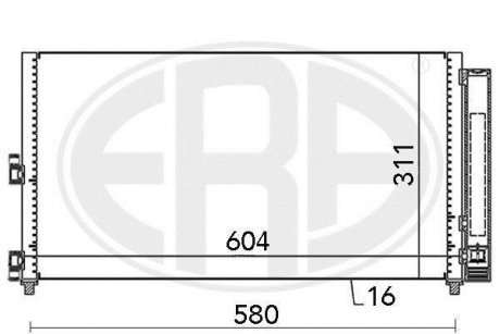 Радиатор кондиционера ERA 667000