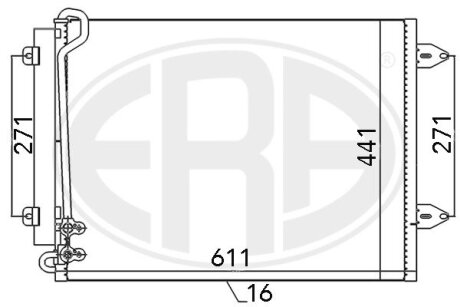 Радіатор кондиціонера ERA 667044