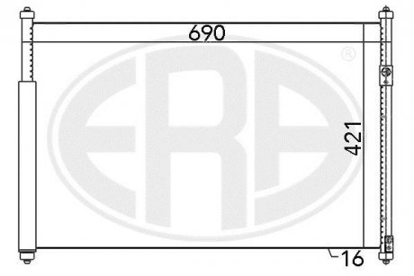 Радиатор кондиционера ERA 667080