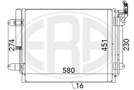 Радиатор кондиционера ERA 667142