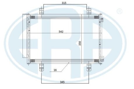 Радіатор кондиціонера ERA 667264