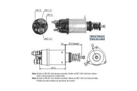 Втягивающее реле стартера ERA ZM361