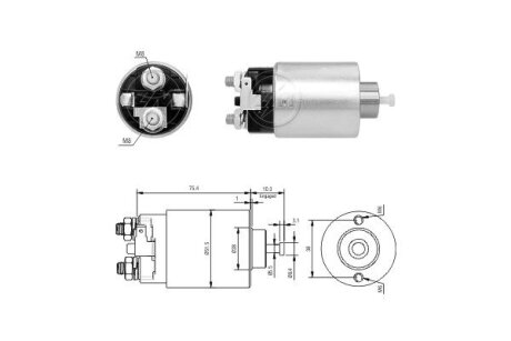 Втягивающее реле стартера ERA ZM7698