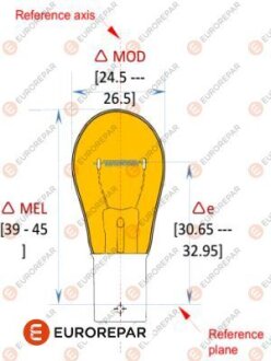 PY21W 12V21W Автолампа (желтая) патрон BAU15s Eurorepar 1616430980