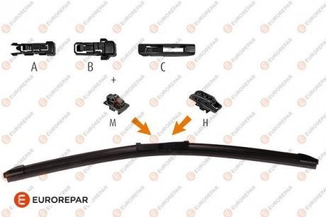 Щетка стеклоочистителя бескаркасная 550 мм (22") Eurorepar 1635454880 (фото 1)