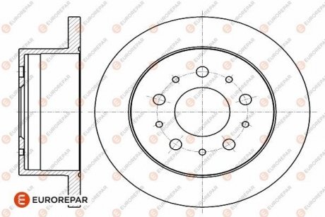 Диск гальмівний задній комплект (2шт.) Jumper3-Boxer3 PSA Eurorepar 1642766680