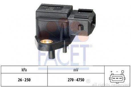 Датчик тиску наддуву (3 конт.) BMW 3(E36)/5(E34,E39)/7(E38) 2.5D 91-07 FACET 10.3029