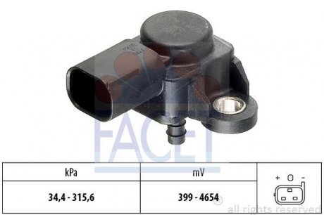 Датчик абсолютного тиску (Manifold Air Pressure Sensor, MAP sensor) FACET 10.3165