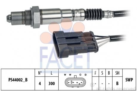 Датчик кисню (лямбда-зонд) Doblo/Combo 05- 1.2-1.4i FACET 10.8203