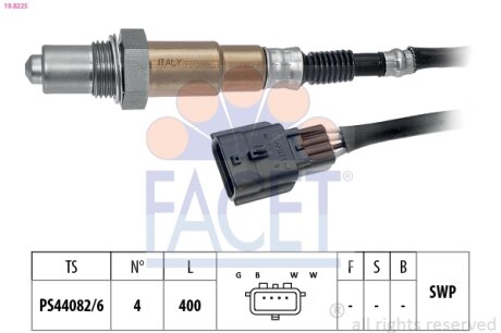 Датчик кислорода (лямбда-зонд) Renault Logan II (16-) 1.0 Sce 75 (10.8225) FACET 108225