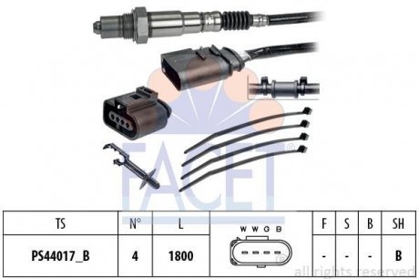 Датчик кислорода (лямбда-зонд) Audi A4/A6/ Skoda Octavia/ VW Bora/Golf/Passat 1.0-6.0 94-10 FACET 10.8247