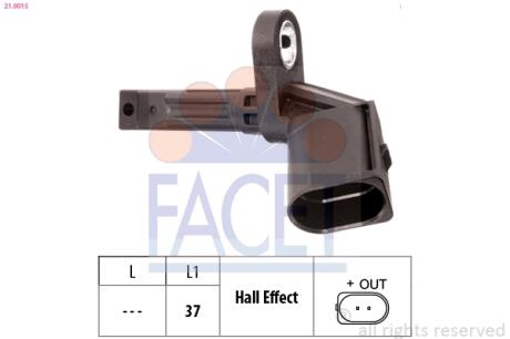 Датчик АБС FACET 21.0015