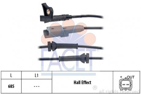 Датчик швидкості (ABS) FACET 21.0035 (фото 1)