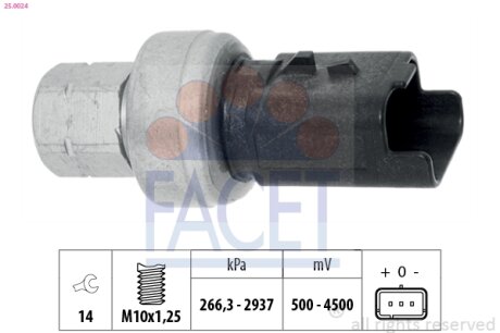 Датчик тиску FACET 25.0024