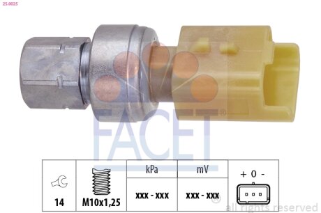 Датчик тиску FACET 25.0025