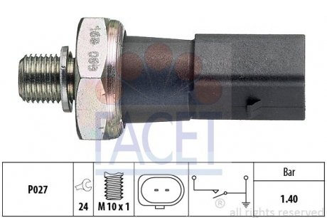 Датчик тиску масла FACET 7.0168