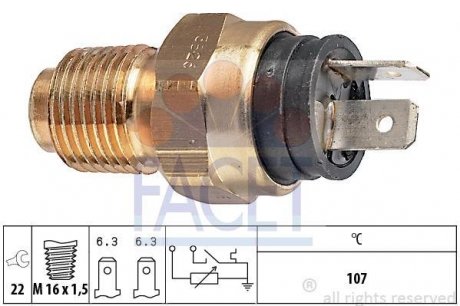 Датчик включения вентилятора 5-2.8D/TD/Jumper/Boxer 2.8HDi 02> FACET 7.3526