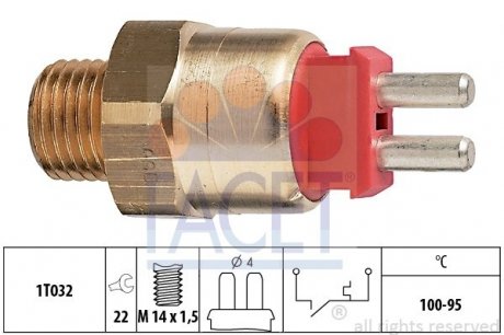 Датчик увімкнення вентилятора MB W201/W220/W124/Vario 2.0-6.0 82-13 FACET 7.5169 (фото 1)