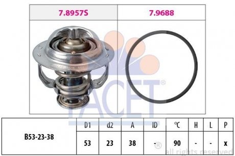 Термостат VW Beetle 2.0 tsi (12-) FACET 7.8957 (фото 1)