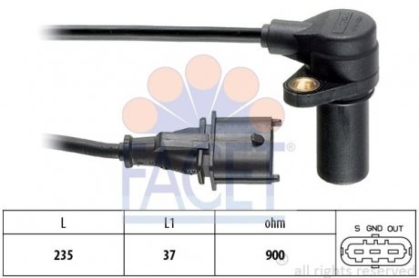 Датчик оборотов коленвала ra G/H 1.7CDTI 03-10 FACET 9.0326