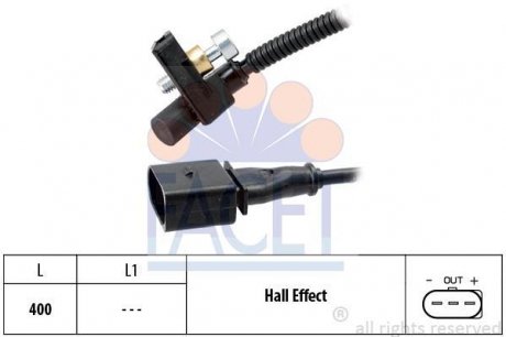 Датчик оборотов коленвала а Skoda Fabia / VW Polo 1.4-1.6 01-> FACET 9.0447