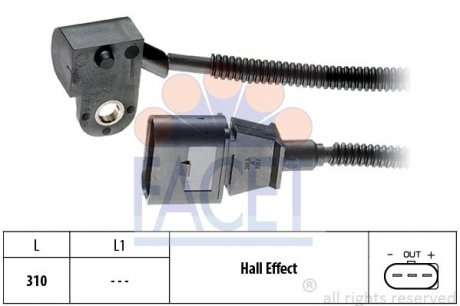Датчик оборотов коленвала Skoda Superb 2.0 tdi 16v (09-15) FACET 9.0456 (фото 1)