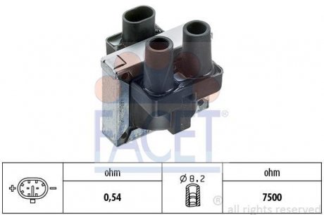 Катушка зажигания Punto/Tipo 93- FACET 9.6046