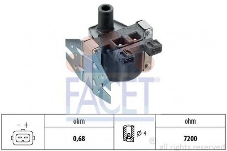 Катушка зажигания Saab 9-3 cabriolet 2.0 i (98-03) (9.6092) FACET 96092 (фото 1)