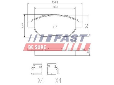 Колодки тормозные FAST FT29156