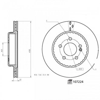 Гальмівний диск FEBI BILSTEIN 107224