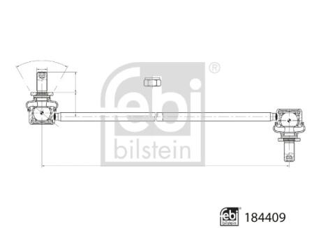 Кронштейн(тяга) стабилизатора с гайками FEBI BILSTEIN 184409