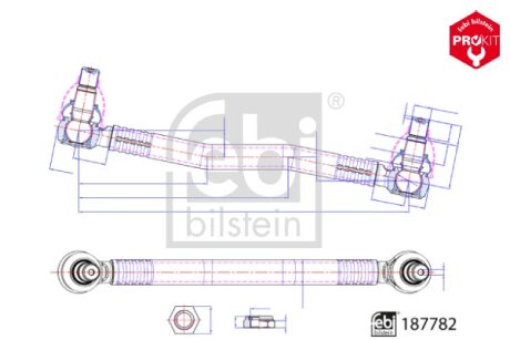 Поздовжня рульова тяга FEBI BILSTEIN 187782