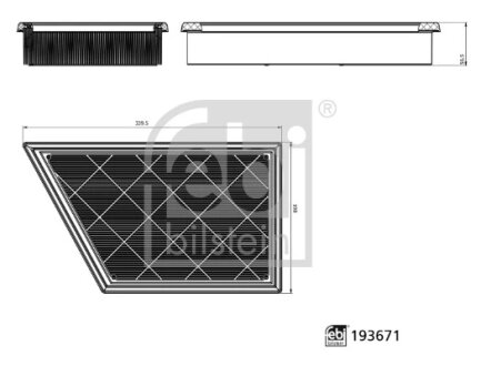Повітряний фільтр FEBI BILSTEIN 193671