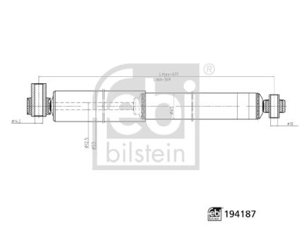 Амортизатор підвіски FEBI BILSTEIN 194187