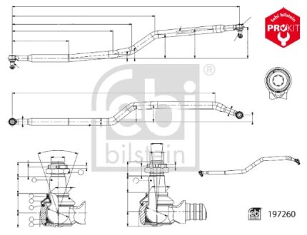 Поздовжня рульова тяга FEBI BILSTEIN 197260