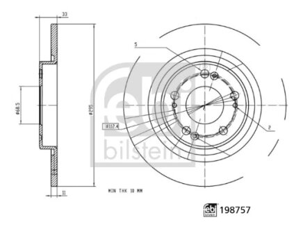 Гальмівний диск FEBI BILSTEIN 198757