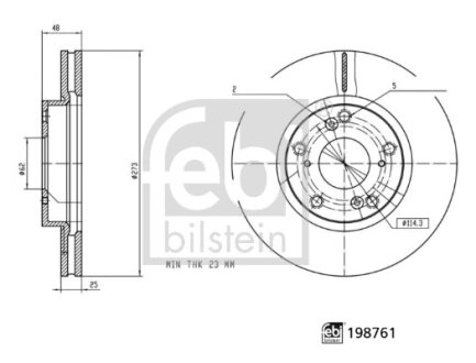Гальмівний диск FEBI BILSTEIN 198761