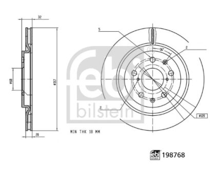 Гальмівний диск FEBI BILSTEIN 198768