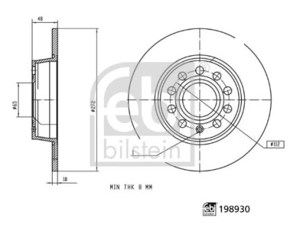 Гальмівний диск FEBI BILSTEIN 198930